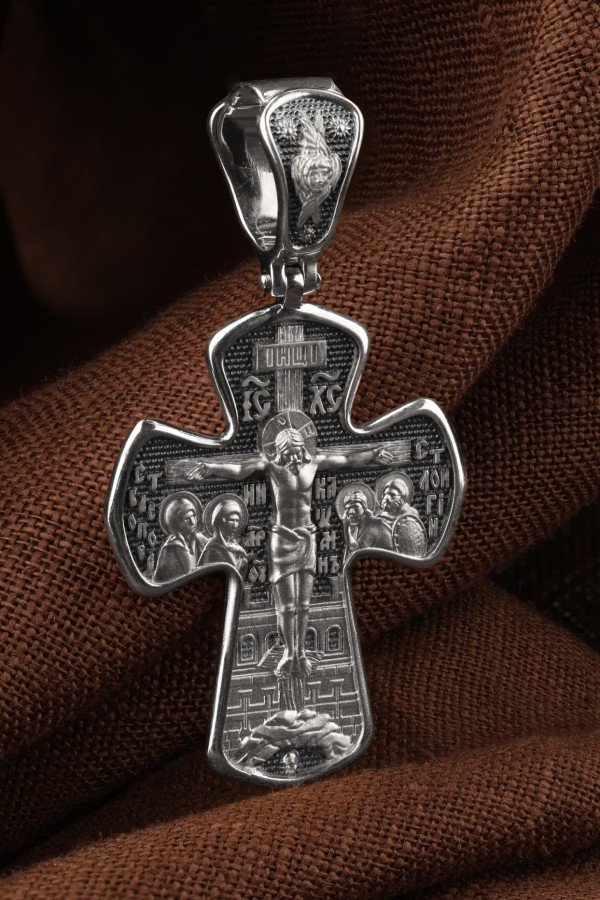 Крест из белого золота