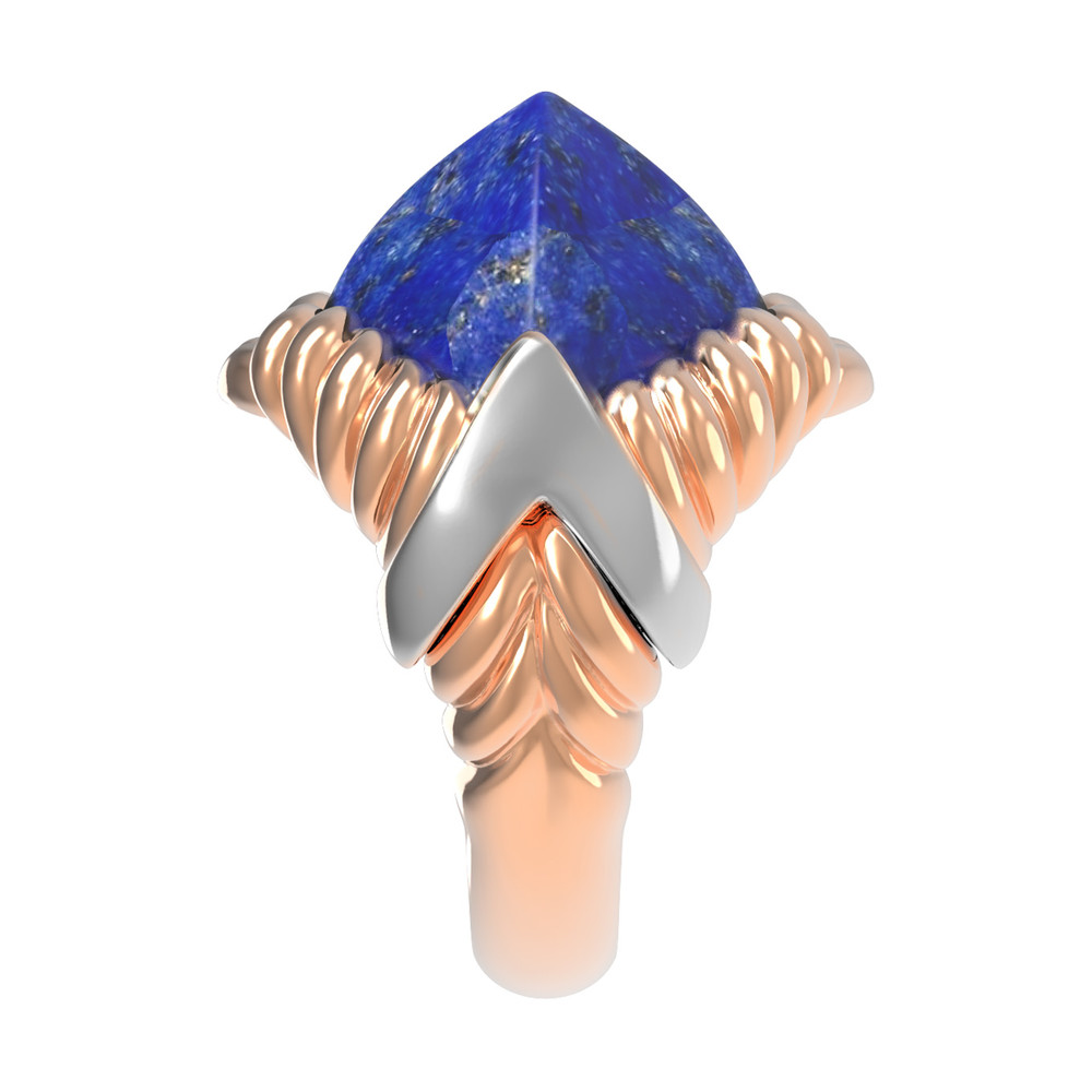 Кольцо из золота c лазуритом