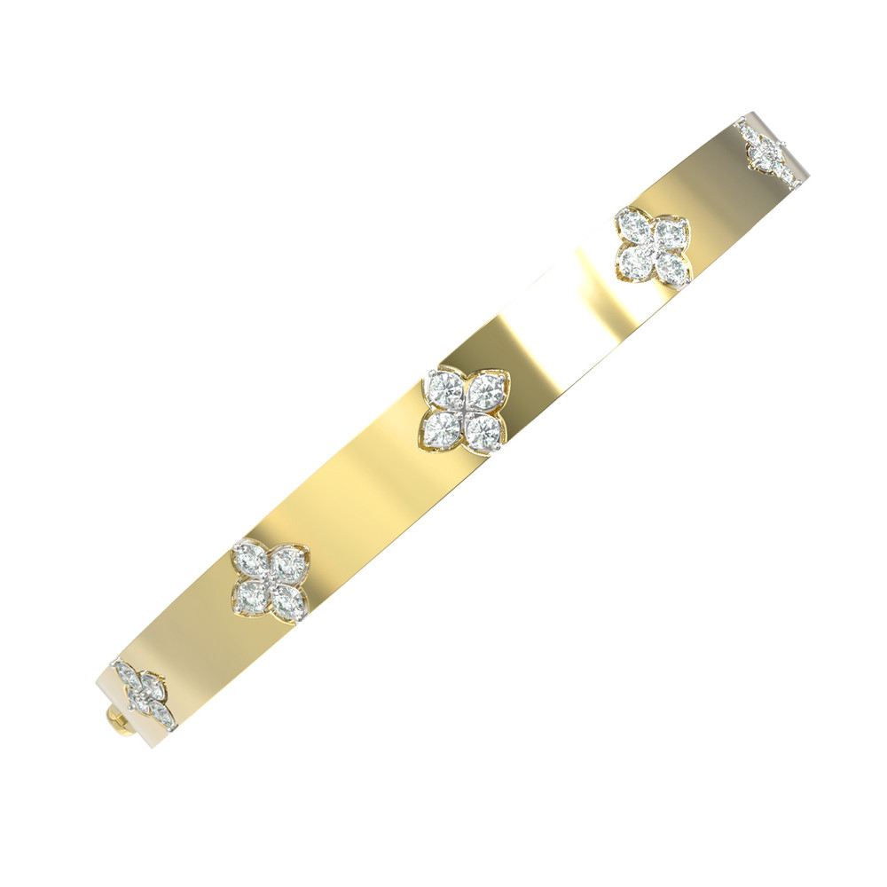 Браслет из лимонного золота c бриллиантами