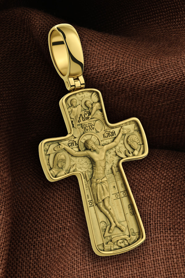 Крест из лимонного золота