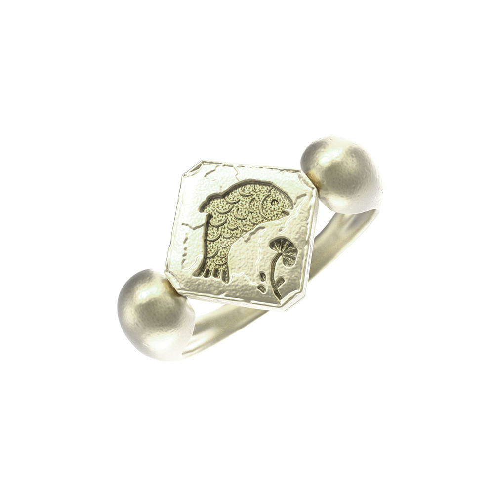 Кольцо из зелёного золота