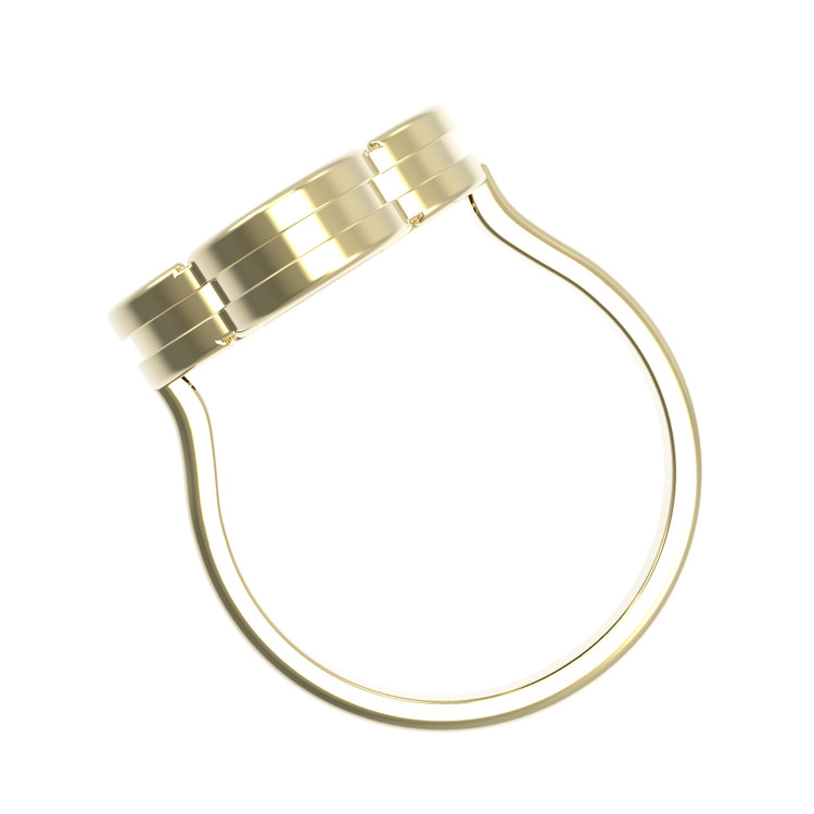 Кольцо из лимонного золота c перламутром