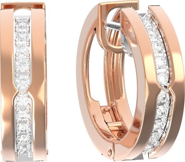 Серьги из золота c бриллиантами