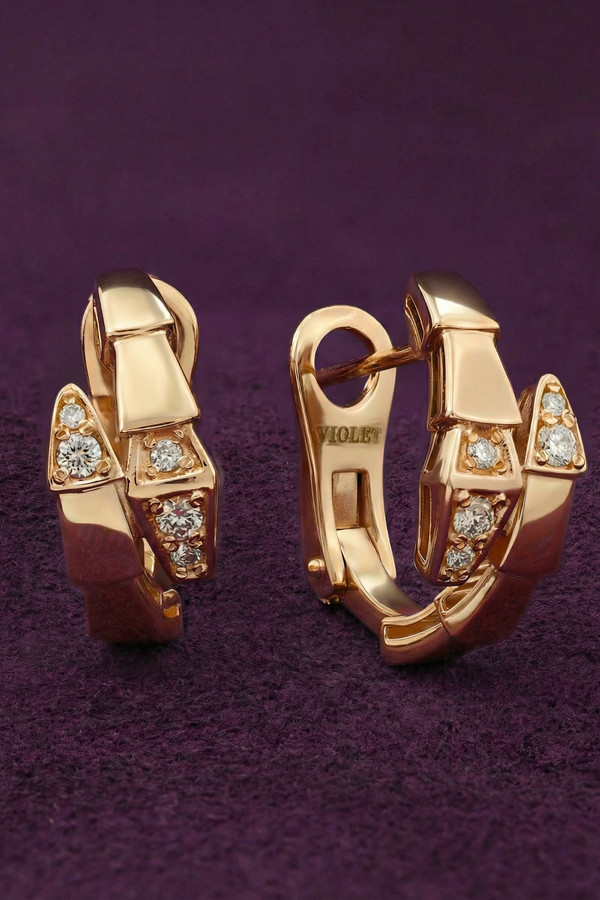 Серьги из золота c бриллиантами