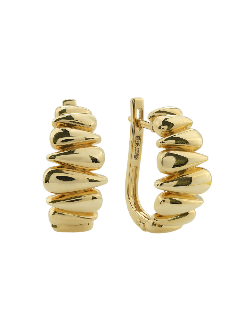 Серьги из лимонного золота