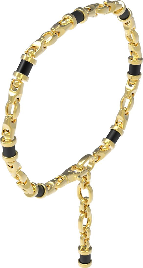 Браслет из лимонного золота c ониксом