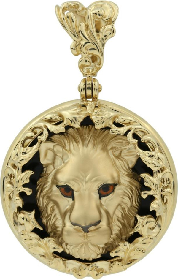 Подвеска из лимонного золота c эмаль и ониксом