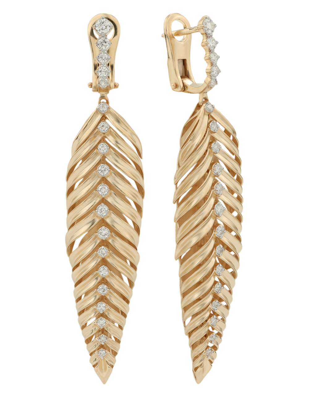 Серьги из золота c бриллиантами