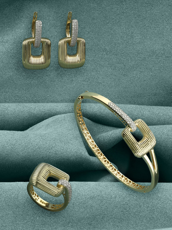 Браслет из лимонного золота c бриллиантами