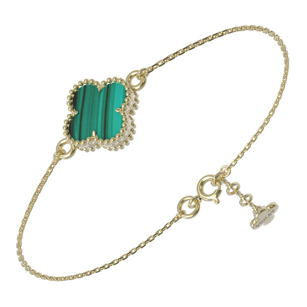 Браслет из лимонного золота c малахитом