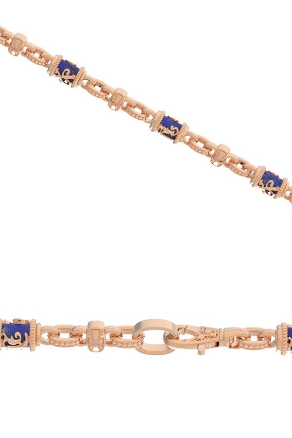 Цепь из золота c лазуритом