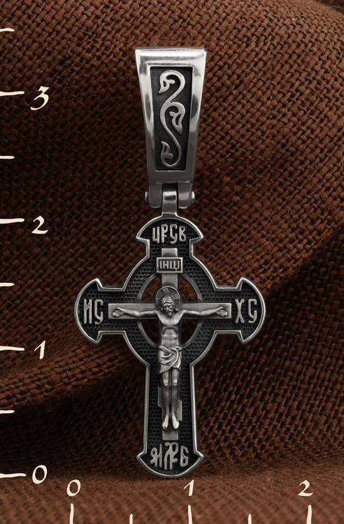 Крест из белого золота