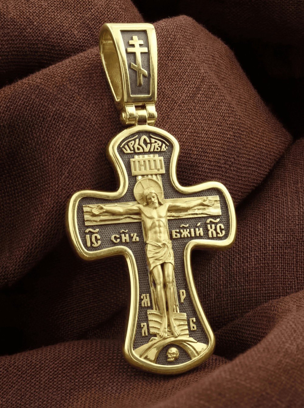 Крест из лимонного золота
