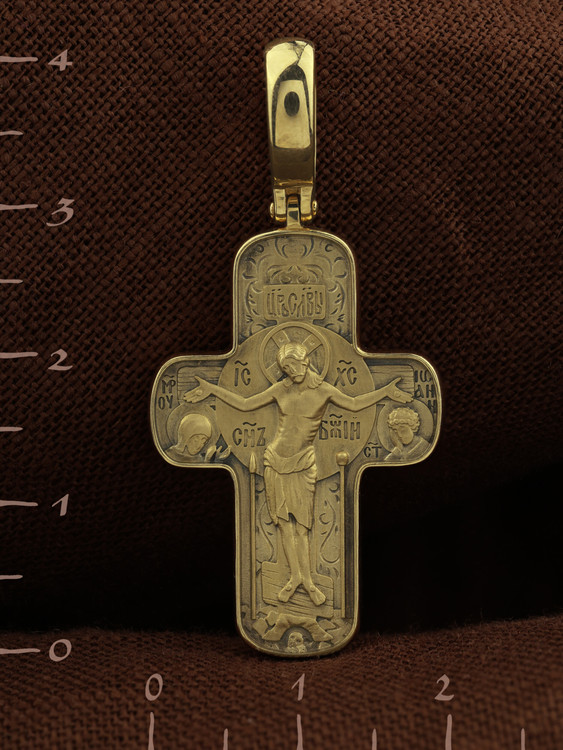 Крест из лимонного золота