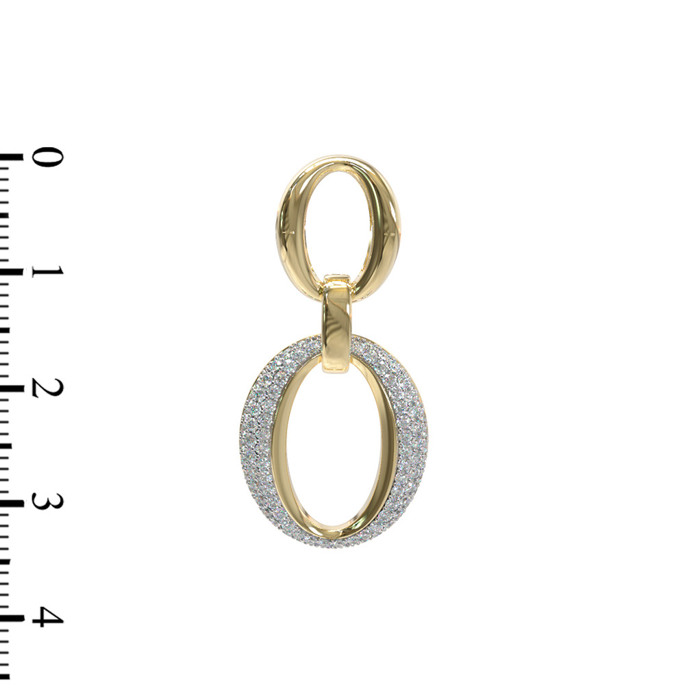 Подвеска из лимонного золота c бриллиантами