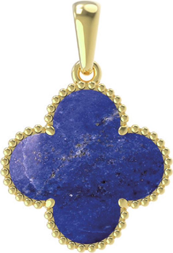 Подвеска из лимонного золота c лазуритом