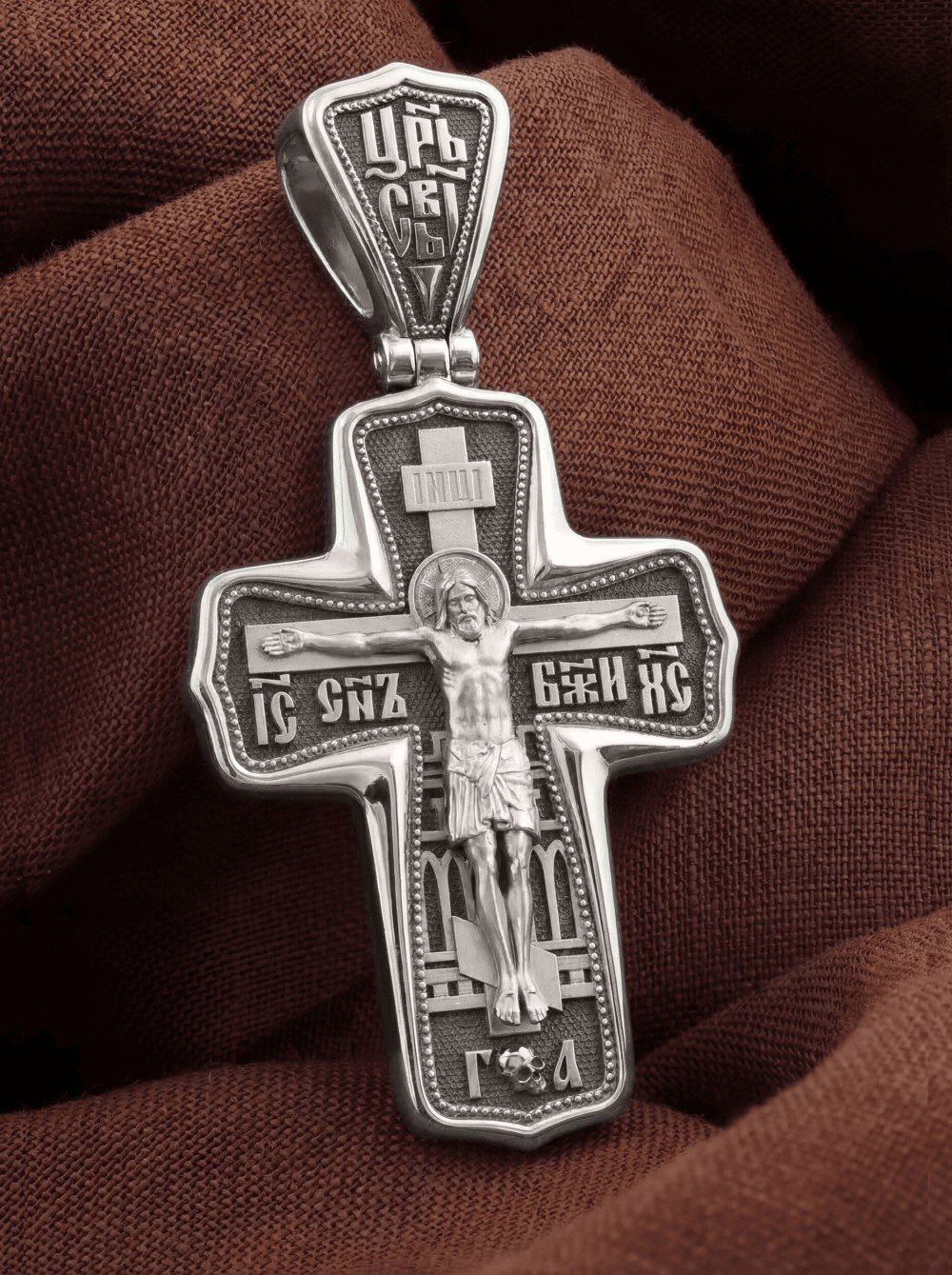 Крест из белого золота