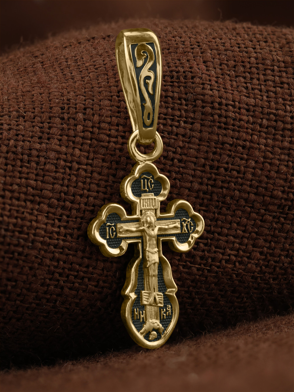 Крест из лимонного золота