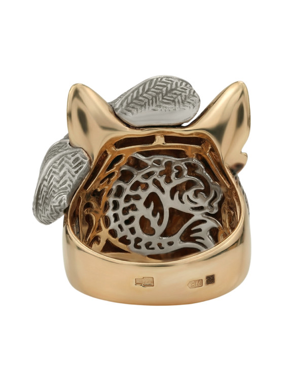 Кольцо из золота c эмаль