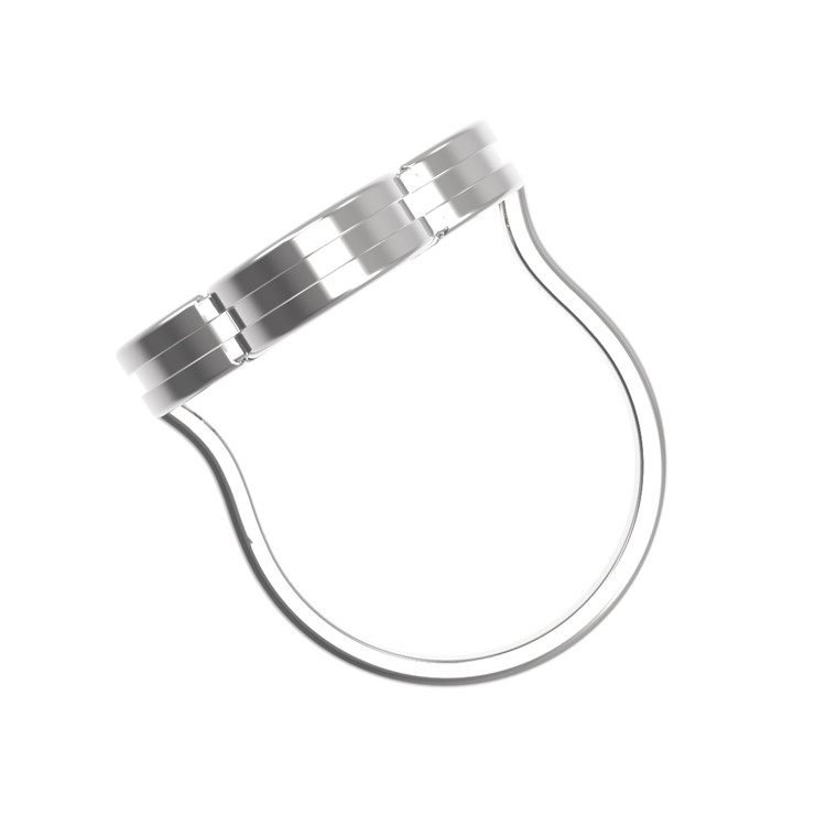 Кольцо из белого золота c перламутром