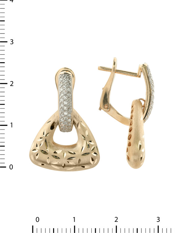 Серьги из золота c бриллиантами