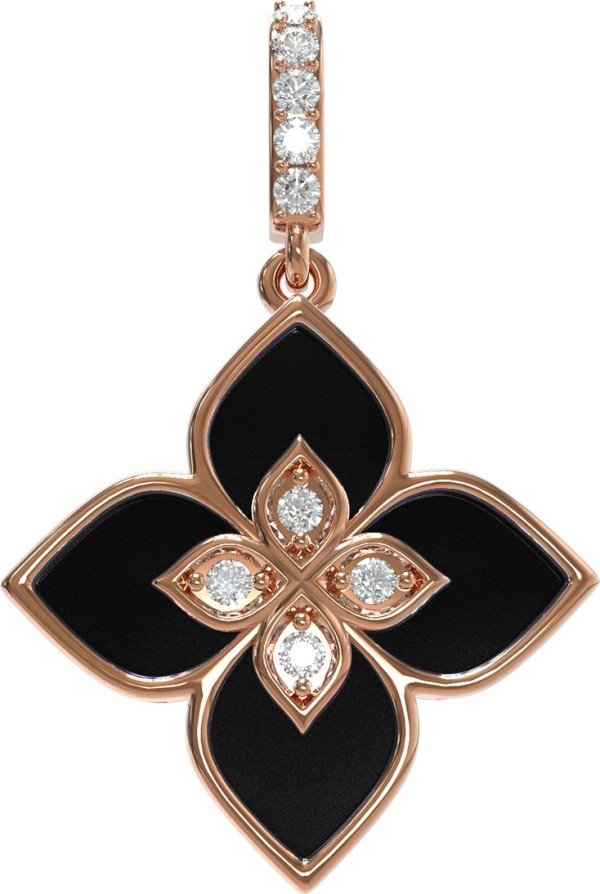 Подвеска из золота c бриллиантами и ониксом