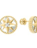 Серьги из лимонного золота 585 пробы