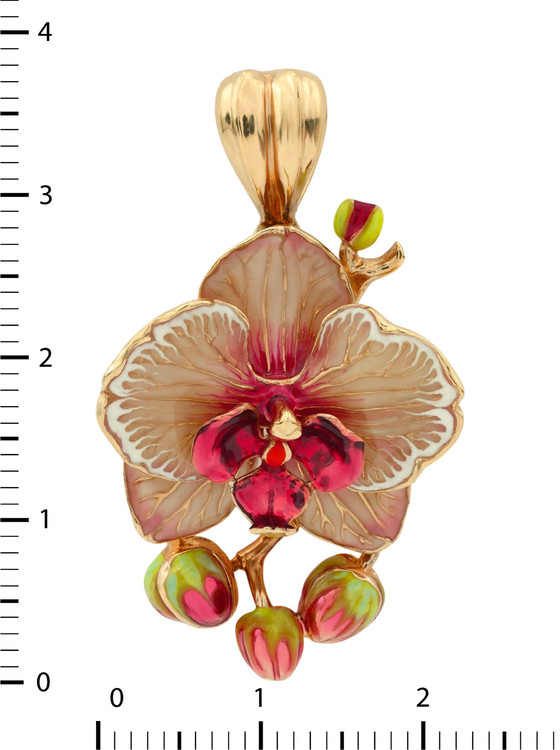 Подвеска из золота c эмаль