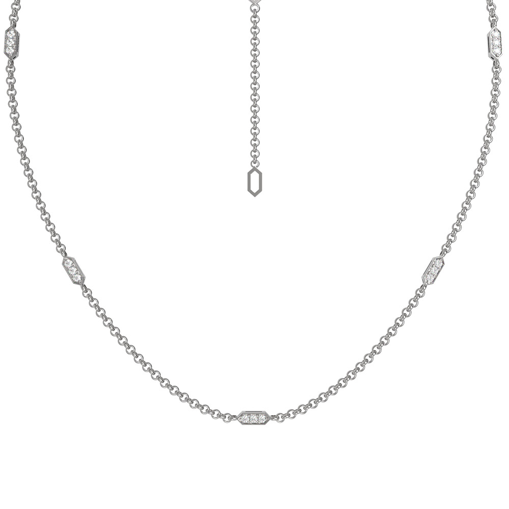 Колье из белого золота c бриллиантами