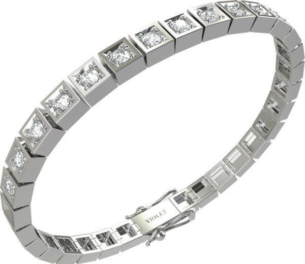 Браслет из белого золота c бриллиантами