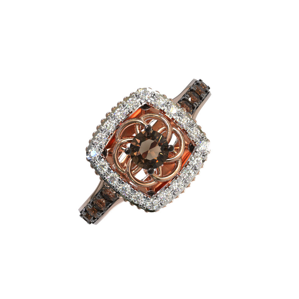 Кольцо из золота c бриллиантами