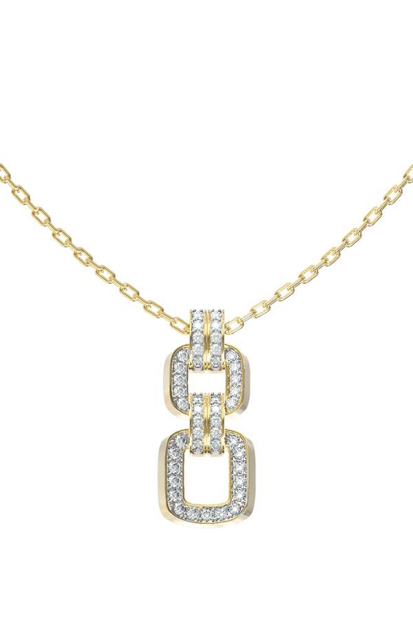 Колье из лимонного золота c бриллиантами