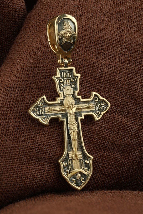 Крест из лимонного золота