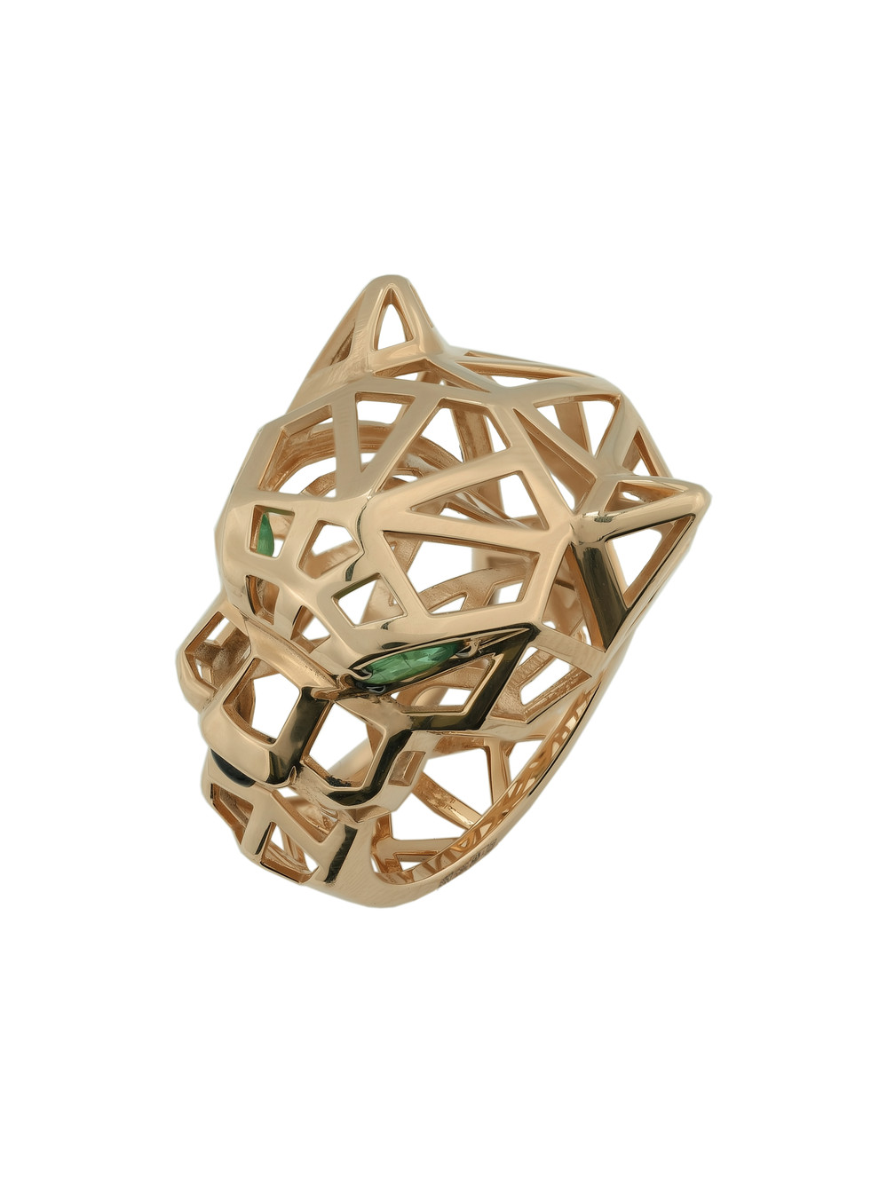 Кольцо из золота c изумрудом и ониксом