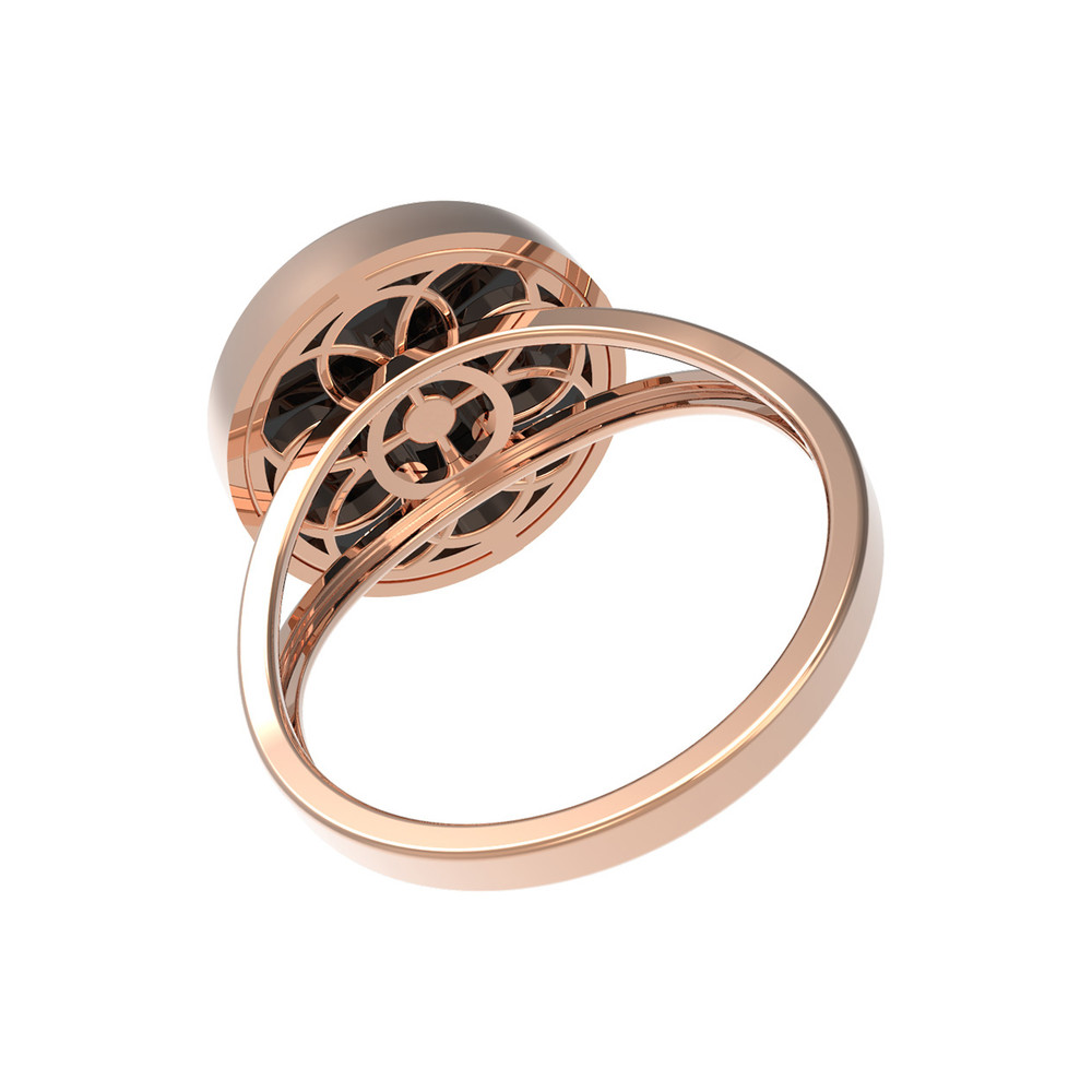 Кольцо из золота c бриллиантами и ониксом