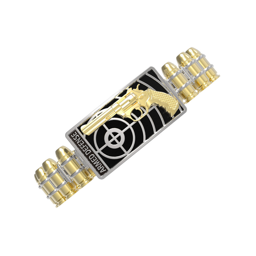 Браслет из лимонного золота c ониксом