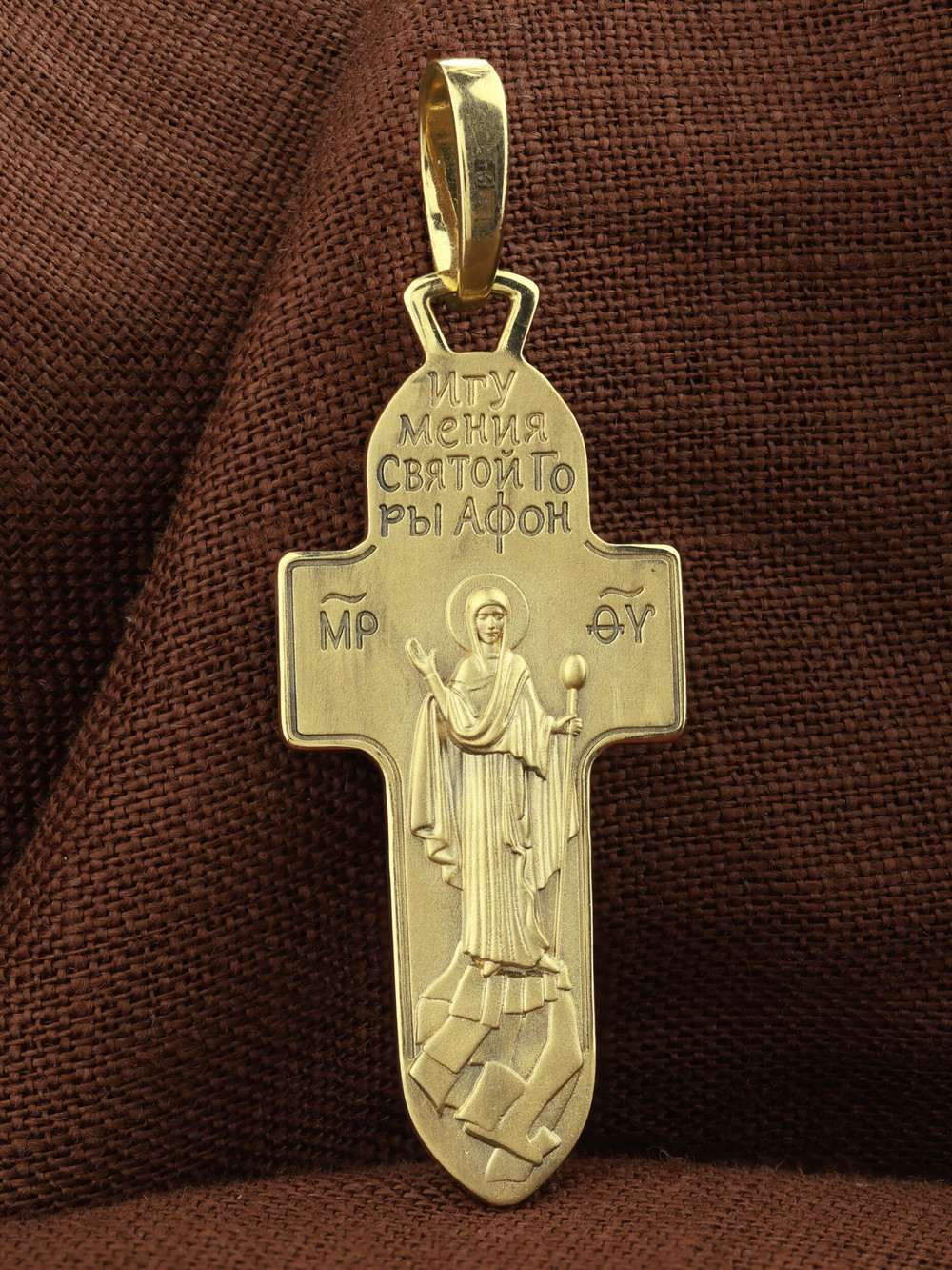 Крест из лимонного золота