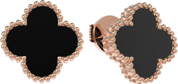 Серьги из золота c ониксом