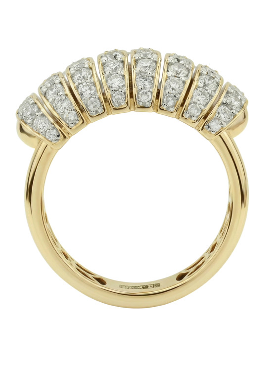 Кольцо из лимонного золота c бриллиантами