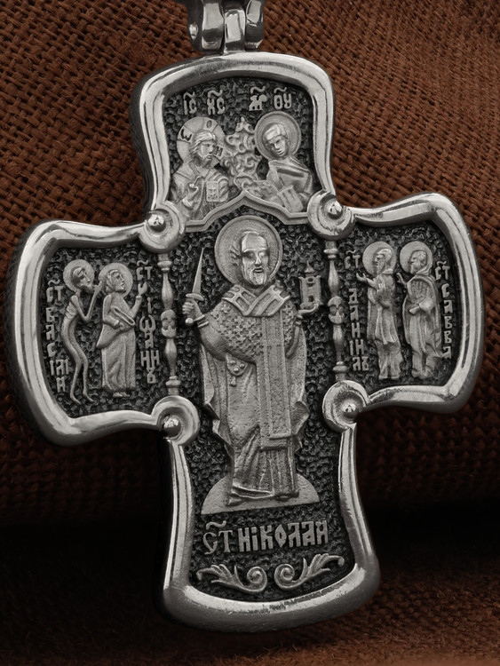 Крест из белого золота