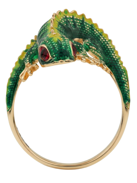 Кольцо из золота c эмаль