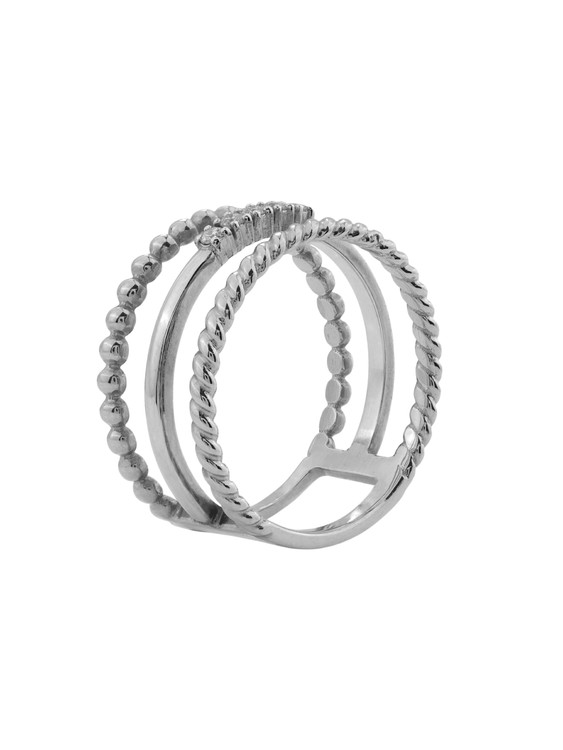 Кольцо из белого золота c бриллиантами