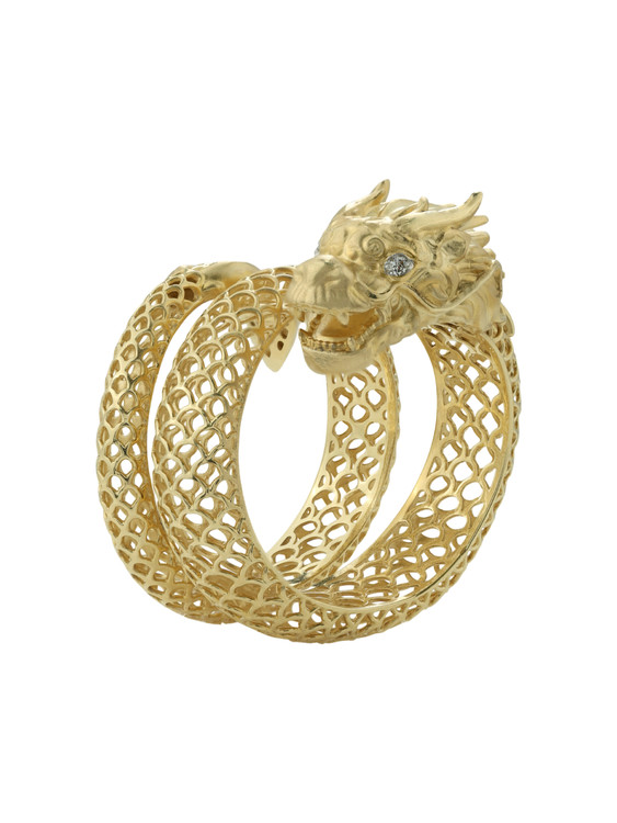 Кольцо из лимонного золота c бриллиантами