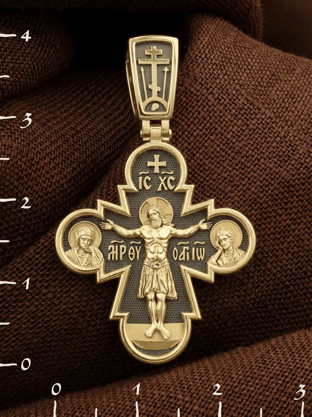 Крест из лимонного золота