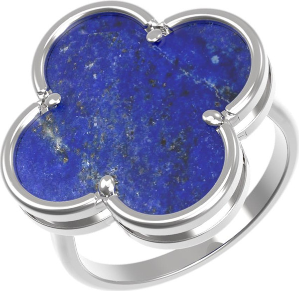 Кольцо из белого золота c лазуритом