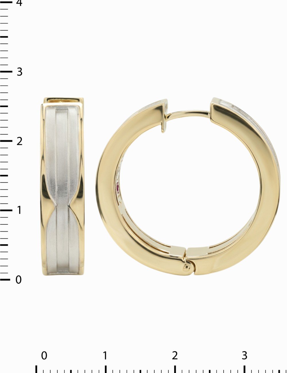 Серьги из лимонного золота c рубином