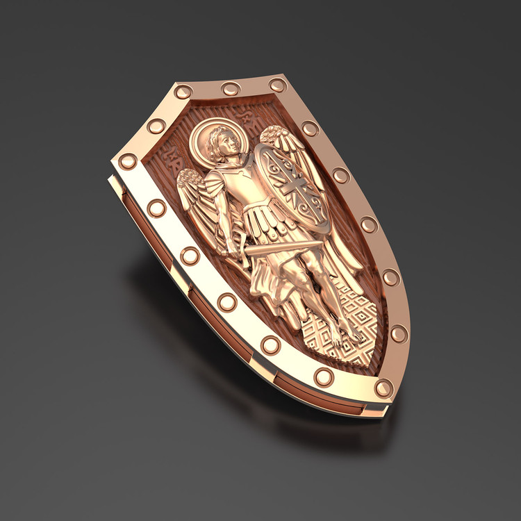 Образок из золота c деревом груши