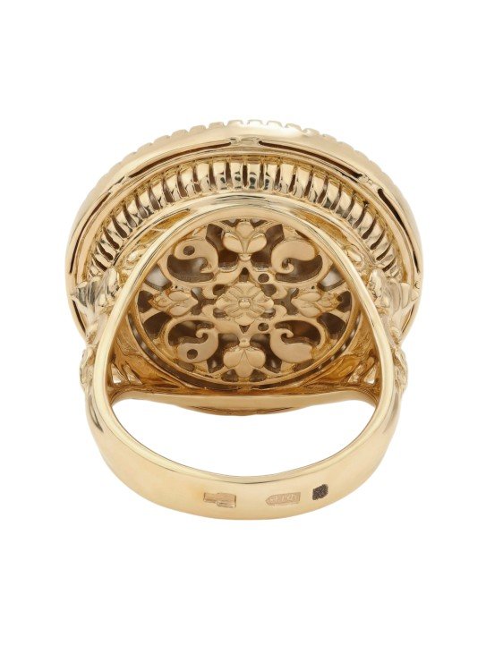 Кольцо из золота c эмаль