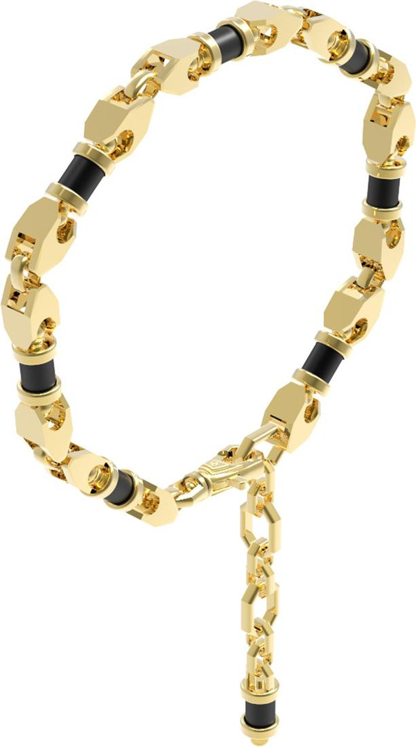 Браслет из лимонного золота c ониксом