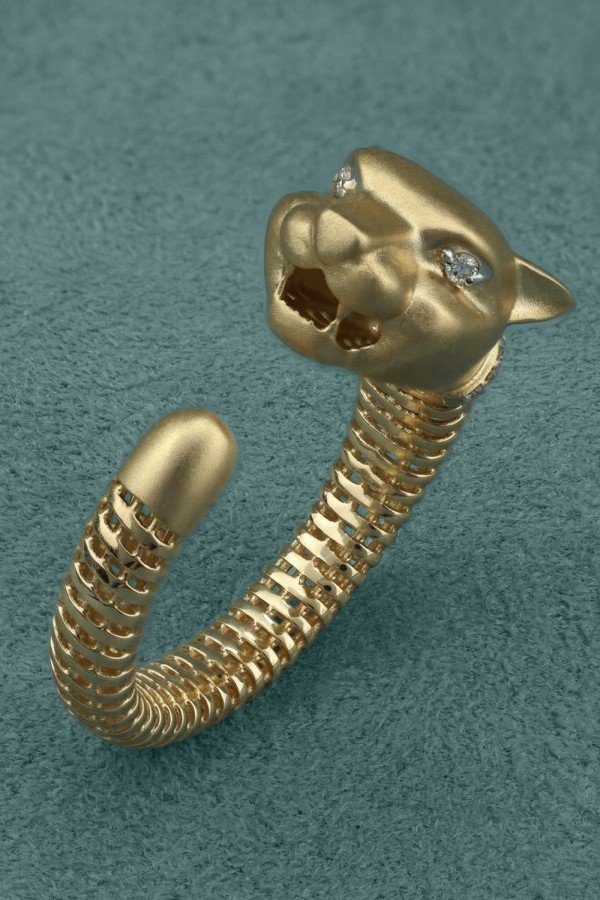 Кольцо из лимонного золота c бриллиантами